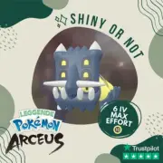 Bastiodon Shiny ✨ Legends Pokémon Arceus 6 IV Max Effort Alpha Leggende Custom