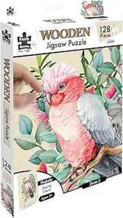 Puzzle Master Series 4 Gallah Wooden Jigsaw Puzzle 128-Pieces Set