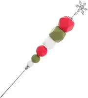 CHICAMPERA Christmas Colorful Icing Needle Tool for Sugar Craft Biscuit Exhaust Needle Cookie Scribe Tool for Beginners Versatile Beaded Design for DIY Icing Cookie Decorating