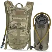 Tactical Molle Hydration Pack Backpack with 3L TPU Water Bladder, Military CP