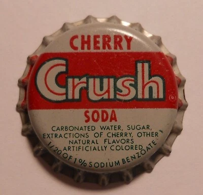 VINTAGE "Cherry Crush"...cork...unused...SODA BOTTLE CAP