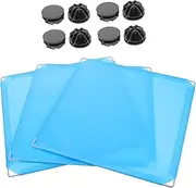 BESPORTBLE Pet Litter Pan Supplies Cat Litter Box Splash Guard Enclosure Secure Clips Blue Black