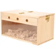 Transparent Breeding Box Bird Toys for Conures Wood Parakeet Nest