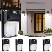 4 Pack 18W LED Wall Pack Light Fixtures with Dusk to Dawn Photocell Sensor, 1...
