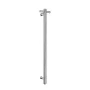 Decaura Wall Mounted Heated Towel Rail Vertical Brushed Nickel Stainless Steel