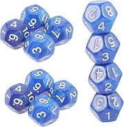 UPKOCH 20pcs Sided Dice Numbers for Easy Reading for Tabletop Games Role Playing Portable Game Accessories for Gatherings Parties