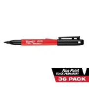 Black Fine Point Jobsite Permanent Marker 36-Pack Clog-Resistant Non-Toxic Ink