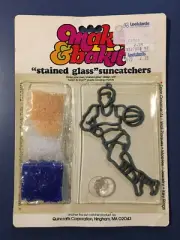 Makit & Bakit Stained Glass Suncatcher Kit NEW SEALED Basketball Vintage 80s