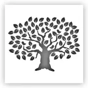 Tree with Birds Leaves Stencil - Choose a Size - Laser-Cut Reusable Plastic