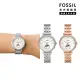 【FOSSIL 官方旗艦館】Jacqueline 鑽圈奢華日月女錶 玫瑰金鍊帶 指針手錶 36MM ES5165