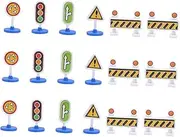 ERINGOGO 1 Set 24PCS Traffic Sign Model Early Education for Traffic Signals to Enhance Safety Awareness and Recognize Road Signs