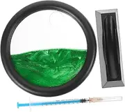 WOONEKY 3D Sand Art Sand Timer Moving Decor for Office Home Present Black Frame 5 Inches Green