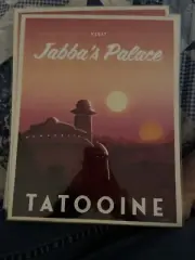 Star Wars limited edition 11x14 Jabba's Palace Tatooine art print travel retro