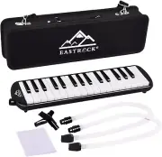 32 Key Melodica, Air Piano Keyboard Musical Instrument for Beginner Kids (BLACK)