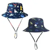 Baby Sun Hat for Boy Girl Toddler,Kids Summer UPF 50+ UV 0-6 Months Navy 2pcs