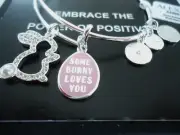 Alex and Ani SOME BUNNY LOVES YOU Multi Charm Bangle New With Tag Card & Box