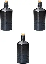 Set of 3 Indigo Dyeing No. 4 Bottle [3.5 x 8.5 inches (9.0 x 21.5 cm) (700cc)] | Shochu Bottle Setomonohonpo