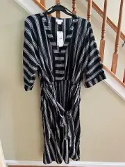 Women's NWT Black Stripe City Chic Dress Plus Size S/16