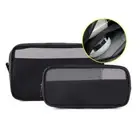Mesh Pocket Cosmetic Bag Black Lipstick Pouch Mini Makeup Bag Toiletry Kit Set