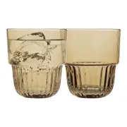 4pc Ecology Glass Callisto Tumblers Drinking Glasses Tea 260ml/9.5cm Brown