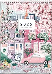 2025 Wall Calendar, 2025 Travel List Calendar, 12Month 2025 Spiral Creative Wall Calendar Yearly Calendar, Monthly Wall Calendar For Office, Living Room, Waiting Room