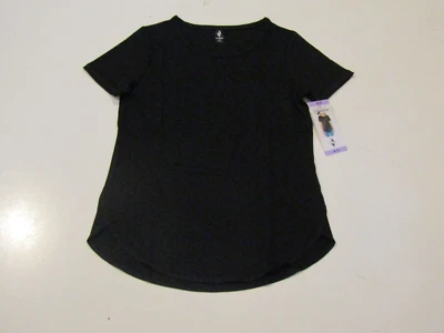 SKECHERS Womens Black GoWalk Short Sleeve Round Neck Shirt XS X-Small NWT