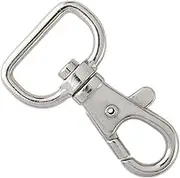 50 Pack - Premium Metal Lobster Claw Clasps - Wide 3/4 Inch D Ring - 360° Swivel Trigger Snap Hooks by Specialist ID