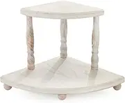 VIVIRBIEN Wood Corner Counter Shelf 2Tier Farmhouse Decor Tiered Tray Tray Stand Kitchen Decor for Counter Display Riser for Farmhouse
