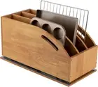 Pull Out Cabinet Organizer for Pans, Pot Lid, Cookie Sheet, Cutting Board, Bakin