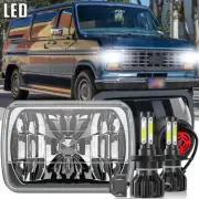 2pc 5x7" 7x6 LED Headlights Hi/Lo for Ford E 100 E 150 E 250 E 350 Econoline Van