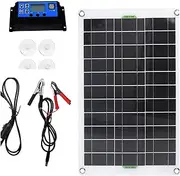 100W Flexible Solar Panel, Ultra Lightweight 12V Mono Campervan Solar Panel Equipped with 60A Controller for Caravan Offgrid Living Boat