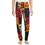 Men's Naruto Pajama All Over Print Jogger Sleep Pants Shippuden Size XL