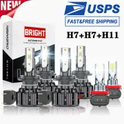 For Smart Forfour 2005-2007 6pcs LED Headlight Hi/Lo Beam Fog Light Bulbs Kit (for: Smart)