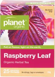 Planet Organic Herbal Tea Bags Raspberry Leaf 25pk