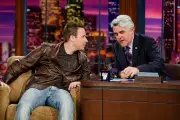 Comedian Dov Davidoff during an interview with host Jay Leno on Ma- Old Photo