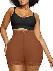 [SHAPELLX] Butt Lifting Shapewear Tummy Control Shorts For Women Waist Cincher Faja Body Shaper With Hook Zipper Closure