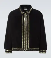 [Bode] Bode Sequined cotton corduroy jacket AU 93 black