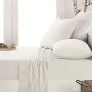 Easy-care Micro Flannelette Sheet Set Snow Single