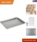 Versatile Half Sheet Baking Pan with Nesting Nonstick Cooling Grid - 2 Piece