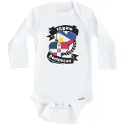 Filipino Dominican Heart Flags Baby Bodysuit (Long Sleeve)