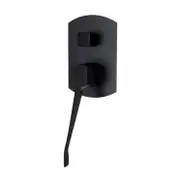 Fienza Koko Care Matt Black Solid Brass Soft-square Wall Diverter Mixer
