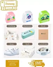 Children name Clothing Kids Personalized Clothing Stamp School Label Fabric AU