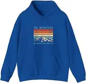 [X.Style] Mountains are Calling & I Must Go Retro Vintage 80s Mountain ds025 Hoodie Royal 2XL