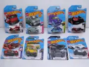 Assorted Hot Wheels Collectible Matchbox Cars Set of 8 Ford GT-40, Dodge Van ETC