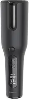 Wireless Hair Curler Automatic Curling Iron Wand with Temps & Timer Settings Curling Iron Auto Shut-Off Fast Heating Spin Iron for Hair Styling,Black
