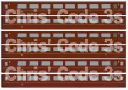 Adhesive Vinyl Coach Decals suit N Gauge Graham Farish - EWS Business Train 3pk