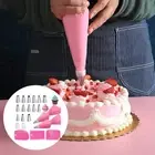 21Pcs Piping Bag and Tip Set Stainless Steel Cake Decorating Supplies Kit wuxIc