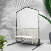 Hammock Chair with Stand Hanging Bench 2-Seater Patio Balcony Furniture Double
