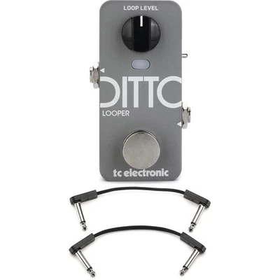 TC Electronic Ditto 2 Looper Pedal with EBS Patch Cables