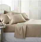 Danjor Linens Queen 6 PC 1800 Platinum Collection Sheet Set Taupe/Camel NWT